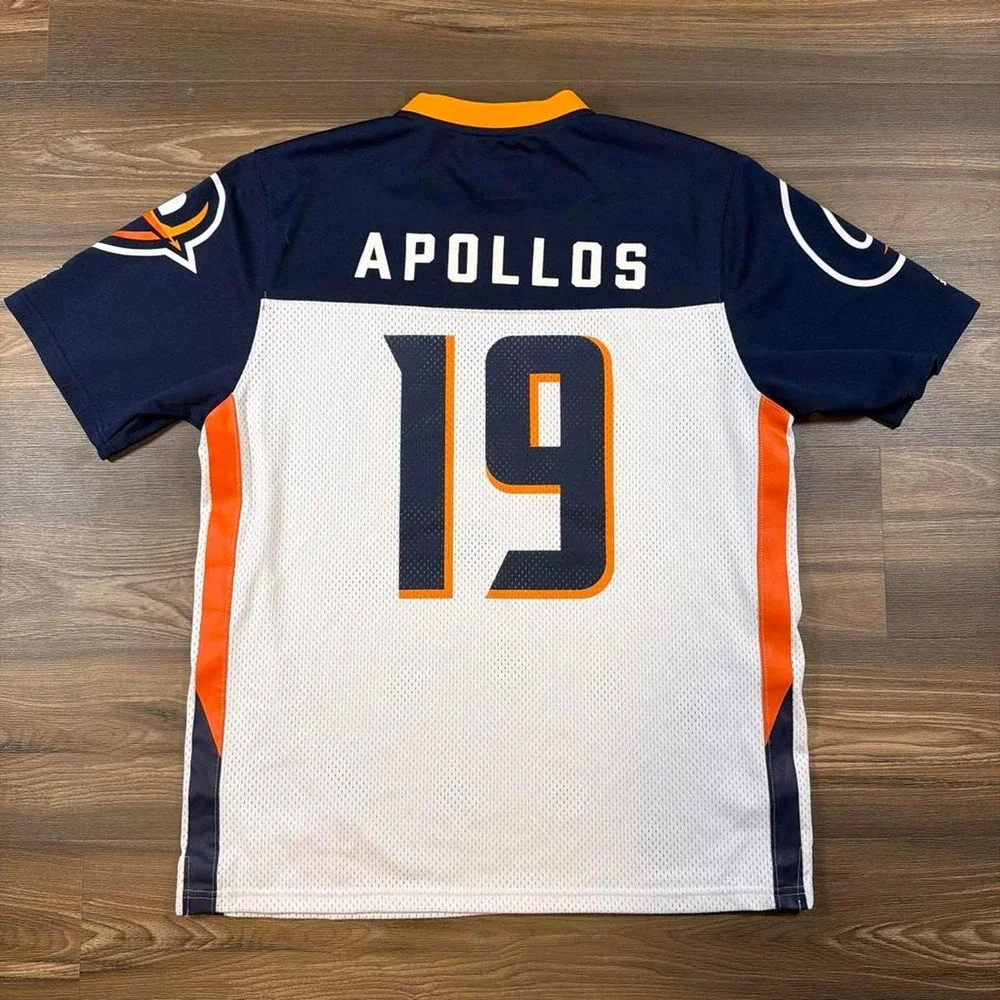Starter Orlando Apollos jersey size M white and blue AAF football.